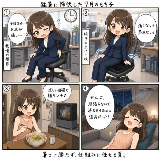 7月に買ってよかったもの&持ってて良かったものまとめ。猛暑に全面降伏した月、暮らしを楽にしてくれた道具たち(4コマ漫画)